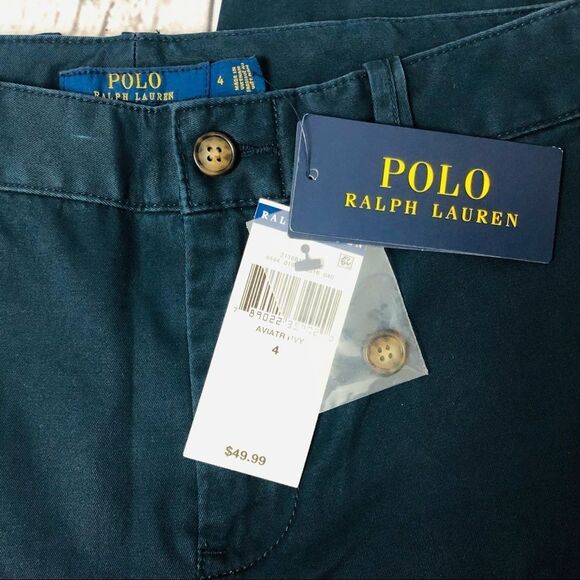 Polo Ralph Lauren 100% Cotton Classic Chino Shorts Aviator Navy Blue 4 - Picture 3 of 5